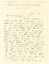 (EDUCATION.) WASHINGTON, BOOKER T. Autograph Letter Signed, to a Miss Jones, expressing his profound appreciation for a bequest of $300